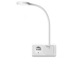 Monzana LED Steckerlampe 48cm Steckdosenlampe Steckerleuchte 5000K Touchschalter dimmbar Schreibtischlampe Wandlicht