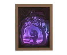 HUOQILIN Schnitzendes Papierlicht Führte Licht- Und Schattenenergieeinsparungsuniversal-USB-Schnittstellenfarbnachtlicht