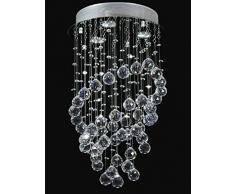 Dst moderne Kristall-Deckenleuchte, Kristall-Hängeleuchte Silver4