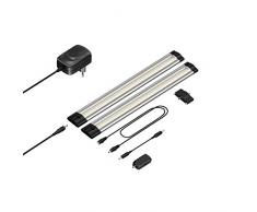 parlat LED Unterbau-Leuchte Siris, Infrarot-Sensor, flach, je 30cm, 330lm, warm-weiß, 2er Set