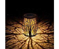 Solarlampen für Außen | infinitoo LED Solarlaterne Dekorative Solarlampe für Garten Wasserdicht Hängbare Solar Laterne Dekolampe im Freien für Terrasse, Weg, Hof, Rasen