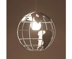 Kronleuchter Deckenlampe Schmiedeeisen Kronleuchter Deko Einzelkugel (Farbe: Schwarz) weiß