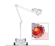 DiLiBee 275W Infrarot Rote Wärme Licht Therapeutische Therapie Lampe Infrarotlampe Strahler Wärmelampe Rotlicht Lampe mit Rädern