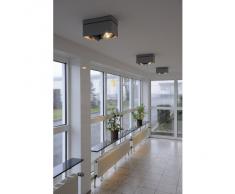 SLV Kardamod Surface Square ES111 Double Deckenleuchte eckig, 2x GU10, maximal 2x 75 W, silbergrau 117114