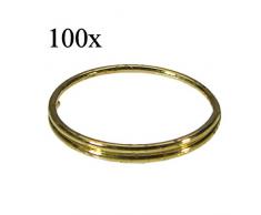 100x Kristall Verbinder Ring Ø 10mm Messing ~ Kronleuchter Lüster