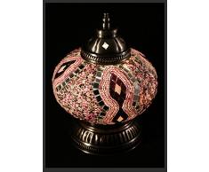 Mosaiklampe Mosaik - Tischlampe L Stehlampe Tischleuchte orientalische lampe Lila EXKLUSIV nur bei Samarkand-Lights