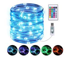 Lichterschlauch, 10M 100 LED Lichtschlauch mit Fernbedienung &Timer,16 Farben 4 Modi, IP65 Wasserfest, Led Schlauch für Wohnzimmer, Weihnachtsbeleuchtung, Deko, Party, Feier, Hochzeit