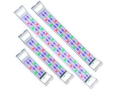 UISEBRT LED Aquarium RGB Beleuchtung 18W - Aquarium Pflanzen Lampe mit Verstellbarer Halterung für 75cm-95cm Aquarium (18W,75cm-95cm)