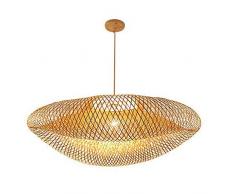 DWS Nordic Designer Bambus Weben Lampe Käfig Pendelleuchte Kreative Rattan, der Vogelnest Kronleuchter, E27 Bar Cafe Bambus Weben Lichter 220 v,80cm