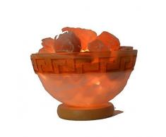 Home Trends and More Salzkristall aus dem Himalaya | Lampe mit E14 Fassung | 3 Kg Salzbrocken groß | gutes Nachtlicht und Einschlafhilfe Anlass | Schlafzimmerlampe Licht - Feuer des Olymp Gr. L