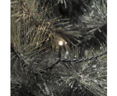 Konstsmide 3612-110 Micro LED Lichterkette / für AuÃen (IP44) / 24V AuÃentrafo / 120 warm weiÃe Dioden / schwarzes Kabel