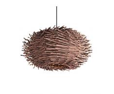 Kreative Gras Rattan Pendelleuchte E27 Lampenschirm Restaurant Balkon Schlafzimmer Gang Beleuchtung (Birne Nicht Enthalten)