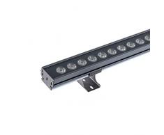 MUCC 24W LED-Wandfluter Lineares Licht, IP67 Wasserdicht Wallwash Flutlicht Mit Stahl-Glasverkleidung Für Architectural Building Dekorieren,Bunt