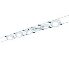 Paulmann 941.06 Seilsystem RoundMac Set erweiterbar Warmweià 6x4W LED Weià matt 94106 Seilleuchte Hängeleuchte
