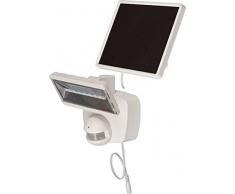 Brennenstuhl Solar LED-Strahler SOL 800 / LED-Strahler für außen mit Bewegungsmelder und Solar-Panel (IP44, inkl. Akku, hochwertige Marken LED´s, 400lm) weiß