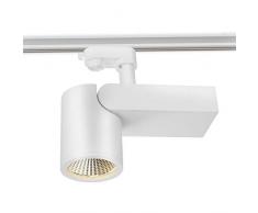 LED Schienen-Strahler NEWTRACK (weiß) GU10/230V,schwenkbarer 3-Phasen-Strahler,Schienensystem,Stromschienenstrahler,Deckenstrahler mit eingebaute LED-Lampen 28W,Der Winkel der Lichtverteilung 45°