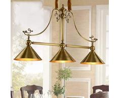 DLC Lampenlicht, Deckenleuchten, Kronleuchter, Alle Messingleuchter Kupferlampe Kreatives Einfaches Kupfer Restaurant Billard Lampe Billard Drei Rechteckige Bar Wählen Sie Beleuchtung,Gold