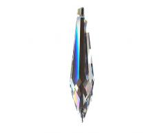 Kristall Birnel 76mm 4 Stück - Regenbogenkristall - Feng Shui - Esoterik - Fensterschmuck - 30% Pbo Bleikristall - Facettenreich - Kristallbehang - Kronleuchter - Kristall Spitze
