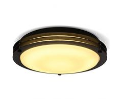 Baok Deckenleuchte - Industrielle Winde Kreative Esszimmer Lichter Raumleuchten Eisen und Glas 24W LED Leuchtbogen Drei Abschnitte Dimmen Runde 220V - (38 * 10.5cm)