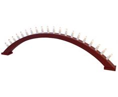 Star LeuchtbogenKulle, 20-flammig, Material Holz, Vierfarb-Karton, 30 x 105 cm, rot 230-85