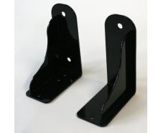 Colours-Manufaktur Wandhalterung Wandhalter für Außenschwibbogen Schwibbogen Lichterbogen Metall Außen Außen-Bereich - schwarz glänzend