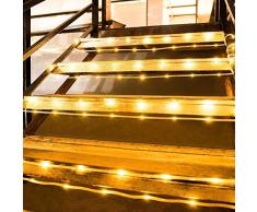 Solar Lichterkette Außen,SUAVER Wasserdicht 72FT 200LED Lichtschlauch Lichterkette,LED Schlauch 8 Modi Röhrenlicht Seil Kupferdraht Lichter für Garten,Pavillon,Hochzeit,Party,Fest Deko (Warmweiß)