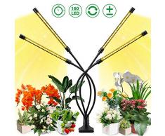 LED Pflanzenlampe Vollspektrum für Zimmerpflanzen, 40W 160 LEDs Flexibles Grow Light Pflanzenlicht mit Timing Funktion, 4 Modus, 5 Helligkeitsstufen, 360°Einstellbar USB Anschluss SOLMORE