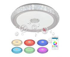 KJRJDD LED Starlight Deckenleuchte mit Fernbedienung, Erröten-Einfassung Kronleuchter mit Stufenlos dimmbare & Farben-justierbare intelligente Timer und Nachtlicht for Wohn-Bett Esszimmer