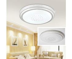 JINPIKER 60W Kalteweiß LED Deckenleuchte Runde Kristall Sternenlicht Deckenlampe für Schlafzimmer Korridor Küche Wohnzimmer Deckenleuchten