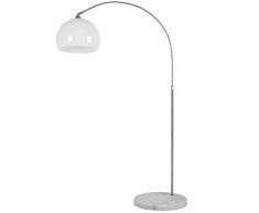 Deuba Design Bogenlampe höhenverstellbar 146-220cm standfestem Marmorfuß Fußschalter Stehlampe Stehleuchte Bogen Leuchte