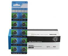 deYukiko Ag13 Knopfbatterie Lr44 Hörgerät L1154 Laser Spielzeug Leuchtbogen Spielzeugbatterie Silber