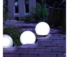 Lunartec Solar-Leuchtkugel warmweiß mit Dämmerungsschalter 4er-Set