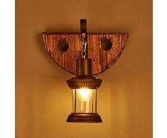 Bar Retro Wandleuchte, Holz Leuchter Gang Beleuchtung Dekoration Wandleuchte Kaffee Restaurant Lights Clothing Store Wandleuchte Mode (Größe: 30 * 36 Cm)