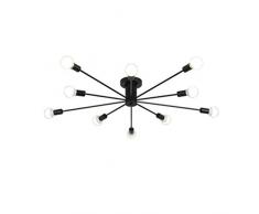 NiuDian Moderne Minimalistische Industrielle Windspinne Deckenlampe Wohnzimmer Schlafzimmer Schmiedeeisen Deckenlampe