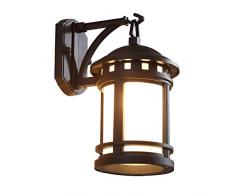IACON Außenleuchte Wandlampe Retro Vintage Wandleuchte Wandstrahler E27 Schmiedeeisen Wasserdichter Außen Wand lampe Lichter Lampe für Aisle Korridor Landhaus außen Veranda Hof kreativer Garten