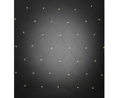 Konstsmide 3679-107 LED Lichternetz mit weiÃen Globes / für AuÃen (IP44) / 24V AuÃentrafo / 80 warm weiÃen Dioden / schwarzes Kabel