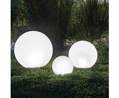 Solar Leuchtkugel 3er Set 20,30 und 40 cm 7 Lichtfarben Dauerlicht oder Wechsellicht 8 Std. Leuchtdauer Solarleuchte esotec 102614