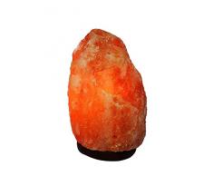 Salzlampe Rock 4 - 6 kg mit Holzsockel, Krsitallsalz, Salzlampen