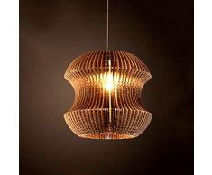 LATIG Pendelleuchte Kugel Papier-Geflecht Hängeleuchte Schlafzimmerlampe Pendellampe, Wohnzimmerlampe, 27cm Durchmesser, Höhe 25 cm,Aufhängedraht 120cm(frei einstellbar) 1pcs,D