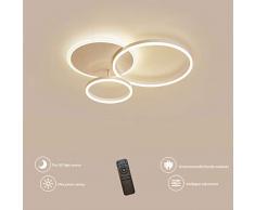 LED Deckenleuchte NINEZ Ring Design Decken Lampe Minimalistisch Fernbedienung Dimmbar Aluminium Acryl Beleuchtung Kinderzimmer Lampe Esszimmerlampe Schlafzimmerlampe Badezimmerlampe Flurlampe