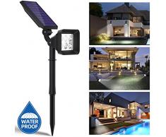 OUSFOT Solarlampen für Außen Solarleuchte Garten 2 Beleuchtungsmodi Solarleuchten für Außen 2200mAh Wasserdicht Verpackung MEHRWEG