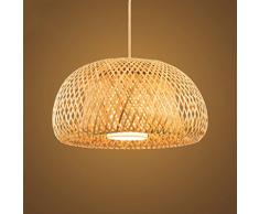 WOF Holzdeckenleuchte/Holzlampe/Klassische Pendelleuchte/Handarbeit Bambus Rattan Lampe/Passage Korridor Balkon Lampe/Dekorative Lampe/Eco Holz Kronleuchter/Nordic Lampe (größe : L)