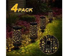 4 Stück Solarleuchte Garten, Solar Gartenleuchte Solarleuchten Garten Wasserdicht IP65, Solarlampen für Garten Solarleuchten für Außen Terrasse, Rasen, und Garten Hofwege