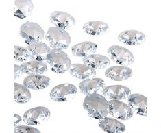 Kristall Lose Perlen, yier® 14 mm Glas Kronleuchter Lampe Ersatz suncather Prismen 2 Loch Octagon Bead, 100 Stück, glas, farblos