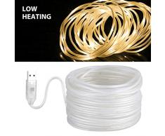 Sanniu 10m LED Lichterschlauch 100 LED USB Lichtschlauch, IP65 Wasserdicht Warmweiß Dekolicht, für Außen Innen Weihnachten DIY Deko Hochzeit