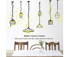 Neue Wandaufkleber Gelbe Starlight Small Home Kronleuchter Dekoration Abnehmbare Wandaufkleber