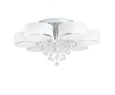 7-flammig 49W LED Warmweiß und 24W RGB Acryl Kristall Deckenleuchte Deckenlampe Flur Schlafzimmer Küche Wandleuchte Wohnzimmer Lampe (7-flammig)