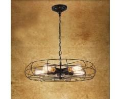BAYCHEER Industrielampe 5 Flamimige Ventilator Hängelleuchte FAN Vintage Design Pendelleuchte Kronleuchter