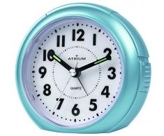 ATRIUM Wecker analog hellblau ohne Ticken, mit Licht und Snooze A240-15