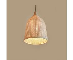 TING- Japanische Art Einzelne Kopf Kronleuchter Kreative Gras Rattan Lampe Cover Persönlichkeit Studie Schlafzimmer Restaurant Wohnzimmer Cafe Theme Beleuchtung
